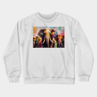 Big elephant and his family. Crewneck Sweatshirt